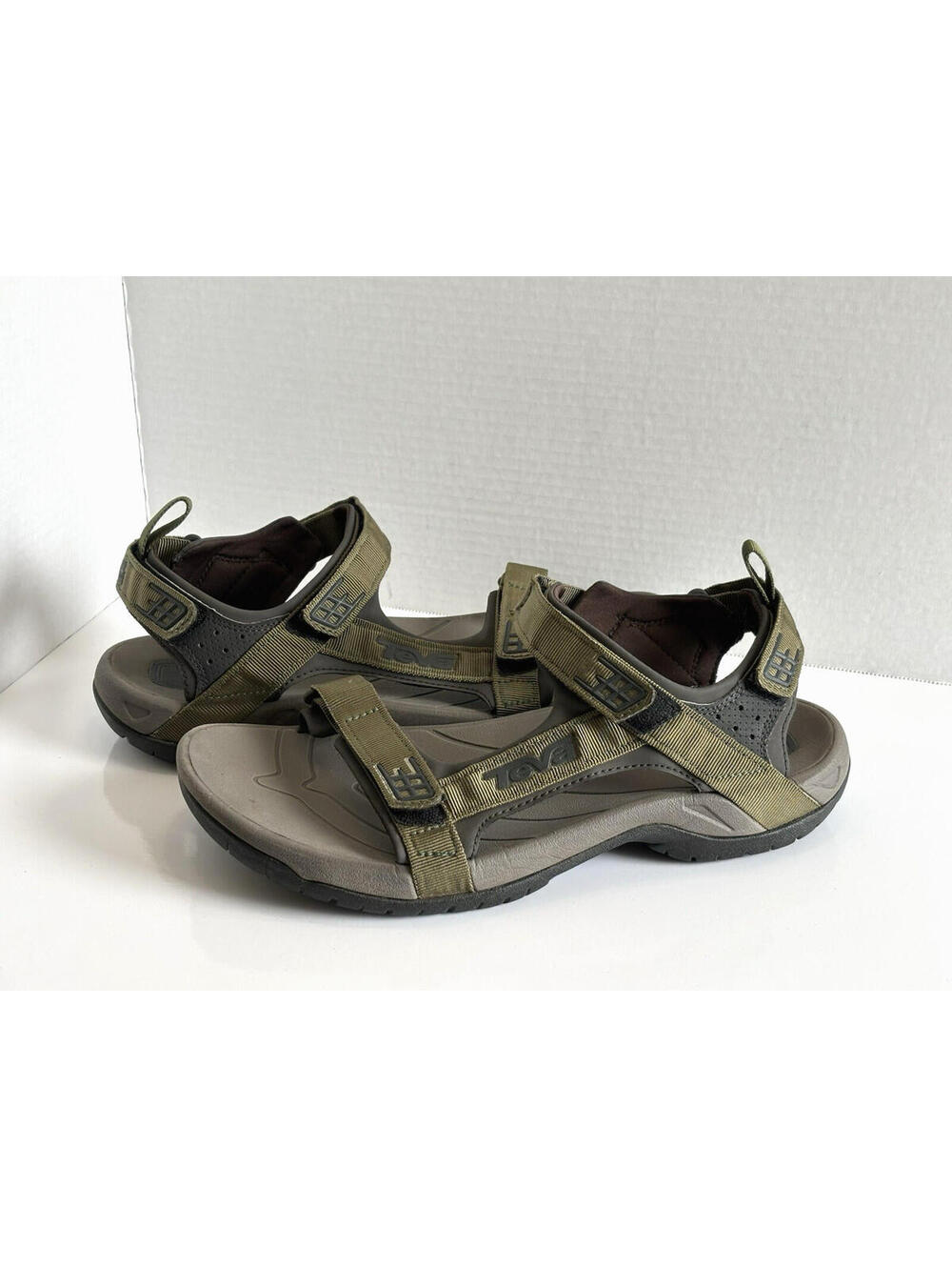 Teva Tanza Sport Sandals 4141 Mens 11 Green Trail Outdoor Water Adjustable Strap